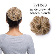 Load image into Gallery viewer, Messy Bun Scrunchy Hair Bun Fake Hair Synthetic Women Chignon Elastic Hair Band Hairpieces For Women Updo Donut Chignon Clip in Hair Extension For Volumized Hair Buns For Girls
