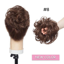 Load image into Gallery viewer, Messy Bun Scrunchy Hair Bun Fake Hair Synthetic Women Chignon Elastic Hair Band Hairpieces For Women Updo Donut Chignon Clip in Hair Extension For Volumized Hair Buns For Girls
