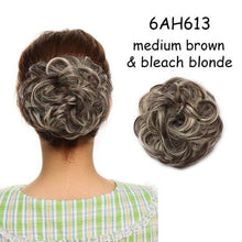 Load image into Gallery viewer, Messy Bun Scrunchy Hair Bun Fake Hair Synthetic Women Chignon Elastic Hair Band Hairpieces For Women Updo Donut Chignon Clip in Hair Extension For Volumized Hair Buns For Girls
