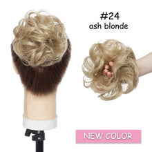 Load image into Gallery viewer, Messy Bun Scrunchy Hair Bun Fake Hair Synthetic Women Chignon Elastic Hair Band Hairpieces For Women Updo Donut Chignon Clip in Hair Extension For Volumized Hair Buns For Girls
