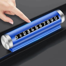 Load image into Gallery viewer, Metal Car Temporary Parking Card Universal Rotate Phone Number Plate Aluminum Stickers Park Stop in Car-styling Car Temporary Parking Card Metal Car Temporary Parking Card Universal Rotate Phone Number Plate Aluminum Stickers Auto Accessories
