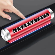 Load image into Gallery viewer, Metal Car Temporary Parking Card Universal Rotate Phone Number Plate Aluminum Stickers Park Stop in Car-styling Car Temporary Parking Card Metal Car Temporary Parking Card Universal Rotate Phone Number Plate Aluminum Stickers Auto Accessories
