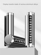 Load image into Gallery viewer, Metal Car Temporary Parking Card Universal Rotate Phone Number Plate Aluminum Stickers Park Stop in Car-styling Car Temporary Parking Card Metal Car Temporary Parking Card Universal Rotate Phone Number Plate Aluminum Stickers Auto Accessories
