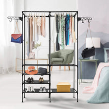 Load image into Gallery viewer, Metal Garment Rack Shoe Clothing Organizer Shelves
