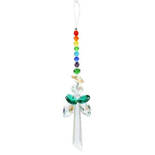Load image into Gallery viewer, Metallic Hoop Moon Sun Catcher Hanging Crystal Pendant Chandelier Lamps Light Crystals Glass Pendants Light Rainbow Maker Wind Chime Hanging Drop Gift of Good Luck Garden Decor Hanging Ornament For Home Decoration
