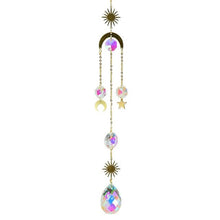Load image into Gallery viewer, Metallic Hoop Moon Sun Wind Chimes K9 Crystal Prisms Hanging Sun-catcher Rainbow Chaser Window Curtains Pendant Home Decor Gifts For Wall Hanging Decor Room Home Photography Prop
