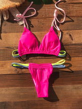 Load image into Gallery viewer, Micro Bikini Set For Women Black Blue Green Pink String Swimwear Women's Halter String Triangle Bikini Set Charming Swimwear Two Piece Swimsuit Women's Swimsuit Push Up Bathers Bathing Suit Bikinis
