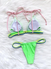 Load image into Gallery viewer, Micro Bikini Set For Women Black Blue Green Pink String Swimwear Women's Halter String Triangle Bikini Set Charming Swimwear Two Piece Swimsuit Women's Swimsuit Push Up Bathers Bathing Suit Bikinis

