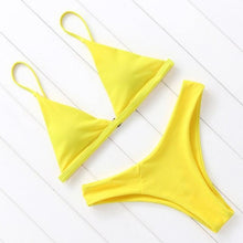 Load image into Gallery viewer, Micro Mini Bikini Swimwear Women Halter Push Up Bikini Set Padded Bra  Women's Underwired Triangle Bathing Two Pieces Swimsuit Bikini Set  Swimsuit Bandage Swim Suit

