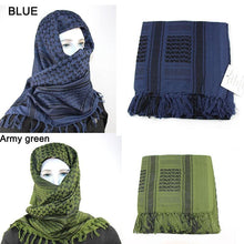 Load image into Gallery viewer, Military Arab Keffiyeh Shemagh Scarf Cotton Winter Shawl Neck Warmer Cover Head Wrap Windproof Tactical Camping Scarf Men Women Shemagh Keffiyeh Men Arab Kufiyah Keffiyeh Arabic Muslim Head Wrap Men Scarf Shawl
