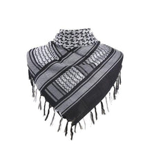 Load image into Gallery viewer, Military Arab Keffiyeh Shemagh Scarf Cotton Winter Shawl Neck Warmer Cover Head Wrap Windproof Tactical Camping Scarf Men Women Shemagh Keffiyeh Men Arab Kufiyah Keffiyeh Arabic Muslim Head Wrap Men Scarf Shawl
