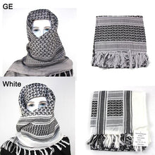 Load image into Gallery viewer, Military Arab Keffiyeh Shemagh Scarf Cotton Winter Shawl Neck Warmer Cover Head Wrap Windproof Tactical Camping Scarf Men Women Shemagh Keffiyeh Men Arab Kufiyah Keffiyeh Arabic Muslim Head Wrap Men Scarf Shawl
