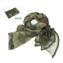 Load image into Gallery viewer, Military Tactical Scarf Camouflage Mesh Neck Scarf Keffiyeh Sniper Face Scarf Shemagh Head Wrap for Outdoor Camping Hunting Men Tactical Military Keffiyeh Net Mesh Neck Scarf Scrim Veil Shemagh Head Wrap Face Scarf Bandana Outfit Headband
