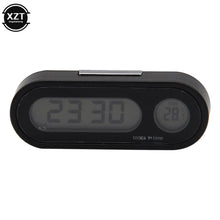 Load image into Gallery viewer, Mini Car Automobile Digital Clock Auto Watch Automotive  Digital Alarm Clock LCD Screen Easy to Set can Adhesive Digital Table Car Dashboard Desk Electronic Clock Date Time Calendar  Thermometer Hygrometer Decoration Ornament Clock In Car Car-Styling
