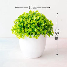 Load image into Gallery viewer, Mini Cute Artificial Bonsai Potted Plastic 15x16cm Friend's Gift Fake Decor  with Plastic Pots Fake Flowers Arrangements for Home Decoration

