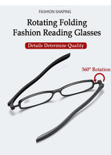 Load image into Gallery viewer, Mini Design Reading Glasses For Men Women Rotating Small Oval Presbyopia Eyewear Portable Unisex Reader Eyeglasses Mini Compact Slim Reading Glasses Lightweight Portable Readers
