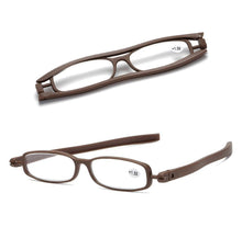Load image into Gallery viewer, Mini Design Reading Glasses For Men Women Rotating Small Oval Presbyopia Eyewear Portable Unisex Reader Eyeglasses Mini Compact Slim Reading Glasses Lightweight Portable Readers
