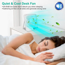 Load image into Gallery viewer, Mini Desktop Cooling Fan Rechargeable Battery Powered with LCD Display
