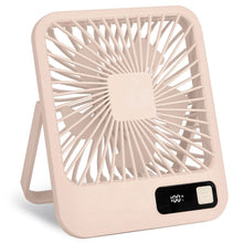 Load image into Gallery viewer, Mini Desktop Cooling Fan Rechargeable Battery Powered with LCD Display
