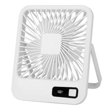 Load image into Gallery viewer, Mini Desktop Cooling Fan Rechargeable Battery Powered with LCD Display
