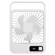 Load image into Gallery viewer, Mini Desktop Cooling Fan Rechargeable Battery Powered with LCD Display
