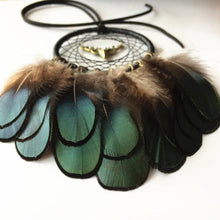 Load image into Gallery viewer, Mini Dream Catcher With Natural Feather Wind Chime Hanging Handmade Lace Feathers Bead Dream Catcher Wind Chimes Hanging Home Room Decoration Car Pendant Ornament Craft Dreamcatcher For Gift Memorial Festival Photography
