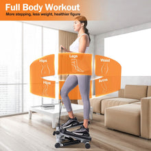 Load image into Gallery viewer, Mini Fitness Stepper with 2 Resistance Bands LCD Monitor

