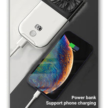 Load image into Gallery viewer, Mini Portable Outdoor Hand Fan Hanging Neck Fan USB Charging 3000mAh Battery Powered 180° Folding Wireless Table Air Cooling Fan 4 Adjustable Speed Portable Pocket Fan for Office Outdoor Travel
