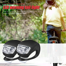 Load image into Gallery viewer, Mini Silicone Bicycle Front Rear Light Set 3 Modes Waterproof Mountain Road Bike Cycling Headlight Tail Warning Lamp Front And Rear Silicone LED Bike Headlight And Taillight Waterproof And Safety Road Mountain Bike Lights
