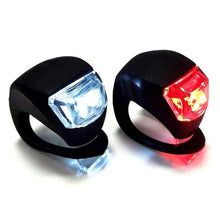 Load image into Gallery viewer, Mini Silicone Bicycle Front Rear Light Set 3 Modes Waterproof Mountain Road Bike Cycling Headlight Tail Warning Lamp Front And Rear Silicone LED Bike Headlight And Taillight Waterproof And Safety Road Mountain Bike Lights
