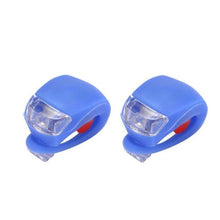 Load image into Gallery viewer, Mini Silicone Bicycle Front Rear Light Set 3 Modes Waterproof Mountain Road Bike Cycling Headlight Tail Warning Lamp Front And Rear Silicone LED Bike Headlight And Taillight Waterproof And Safety Road Mountain Bike Lights
