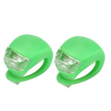 Load image into Gallery viewer, Mini Silicone Bicycle Front Rear Light Set 3 Modes Waterproof Mountain Road Bike Cycling Headlight Tail Warning Lamp Front And Rear Silicone LED Bike Headlight And Taillight Waterproof And Safety Road Mountain Bike Lights
