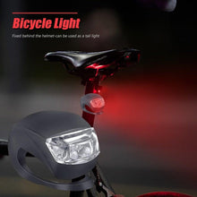 Load image into Gallery viewer, Mini Silicone Bicycle Front Rear Light Set 3 Modes Waterproof Mountain Road Bike Cycling Headlight Tail Warning Lamp Front And Rear Silicone LED Bike Headlight And Taillight Waterproof And Safety Road Mountain Bike Lights
