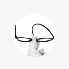 Load image into Gallery viewer, Mini Small Comfortable Round Reading Glasses Female Male Black Red Bendable Retro Ultra Light Hyperopia Frame +1.0 to +4.0
