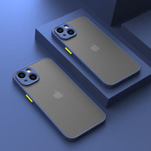 Load image into Gallery viewer, Minimalistic Shockproof Armor Case For iPhone 13 14 12 11 Pro Max XR XS X Luxury Silicone Bumper Clear Hard Cover Mini Luxury Silicone Bumper Clear Hard Cover
