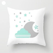 Load image into Gallery viewer, Mint Green Cushion Cover Pillowslip Home Supplies Decorative Fresh Mint Green Gray Watercolour Stripes Generic Solid Decorative Bedroom Pillow Cases Covers Pillow Case Simple Living Room

