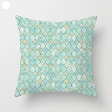 Load image into Gallery viewer, Mint Green Cushion Cover Pillowslip Home Supplies Decorative Fresh Mint Green Gray Watercolour Stripes Generic Solid Decorative Bedroom Pillow Cases Covers Pillow Case Simple Living Room
