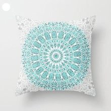 Load image into Gallery viewer, Mint Green Cushion Cover Pillowslip Home Supplies Decorative Fresh Mint Green Gray Watercolour Stripes Generic Solid Decorative Bedroom Pillow Cases Covers Pillow Case Simple Living Room
