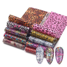 Load image into Gallery viewer, Mix Nail Art Transfer Foil Sticker Angles Decoration Nail Art Decals Design For Nails Wraps Follie Nail Foil Transfer Sticker Kit, Nail Art Decals Nail Foil Glass Paper Nail Decals Nail Wraps for Nail Art Decorations Supplies
