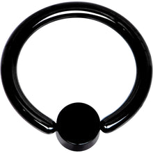 Load image into Gallery viewer, 14G 3/8 Purple Faux Opal 4mm Disc Black BCR Captive Ring

