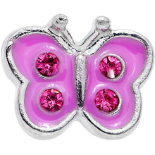 Load image into Gallery viewer, 14G 1/4 Pink Cutiepie Butterfly Tragus Cartilage Earring
