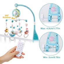 Load image into Gallery viewer, Mobile Star Projection Nursery Light Baby Rattle Toy with Music Box Remote Control
