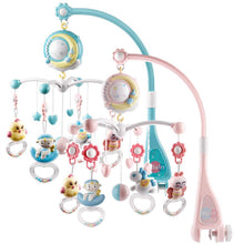 Load image into Gallery viewer, Mobile Star Projection Nursery Light Baby Rattle Toy with Music Box Remote Control
