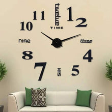 Load image into Gallery viewer, Modern Acrylic Wall Clock Digital Brushed Steel
