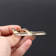 Load image into Gallery viewer, Modern Airplane Shaped Men Tie Clip Pilot Business Men Tie Clip Golden Plating Airplane Tie Clips Wedding Gift Necktie Clip Quality Tie Clasp Men Suits Wedding Gift
