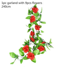 Load image into Gallery viewer, Modern Artificial Green Eucalyptus Leaves Garland Wisteria Rattan Fake Decor Silk Leaf Vines For Wedding Birthday Party Decor
