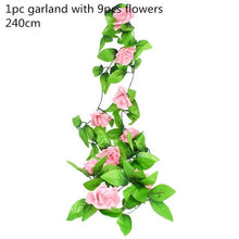 Load image into Gallery viewer, Modern Artificial Green Eucalyptus Leaves Garland Wisteria Rattan Fake Decor Silk Leaf Vines For Wedding Birthday Party Decor
