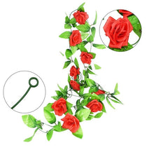 Load image into Gallery viewer, Modern Artificial Green Eucalyptus Leaves Garland Wisteria Rattan Fake Decor Silk Leaf Vines For Wedding Birthday Party Decor
