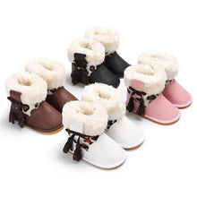 Load image into Gallery viewer, Modern Baby Leopard Print Rubber Sole Non-slip Baby Shoes Fashion Shoes Boots for Girls And Kids
