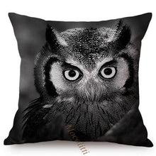 Load image into Gallery viewer, Modern Black And White Animals Portrait Photography Of Lion Zebra Elephant Tiger Pattern Sofa Pillow Cover Home Decor Square Cushions Cover 45x45cm
